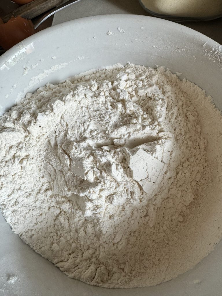 combine starch and flour