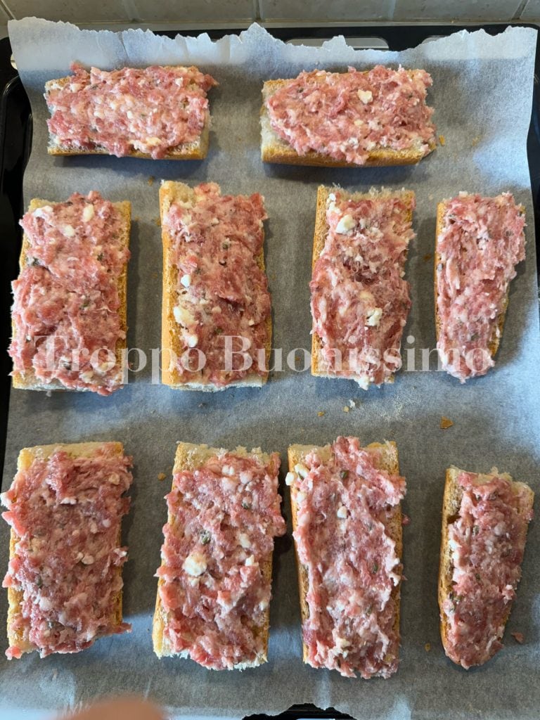 Bruschetta with Sausage and Stracchino