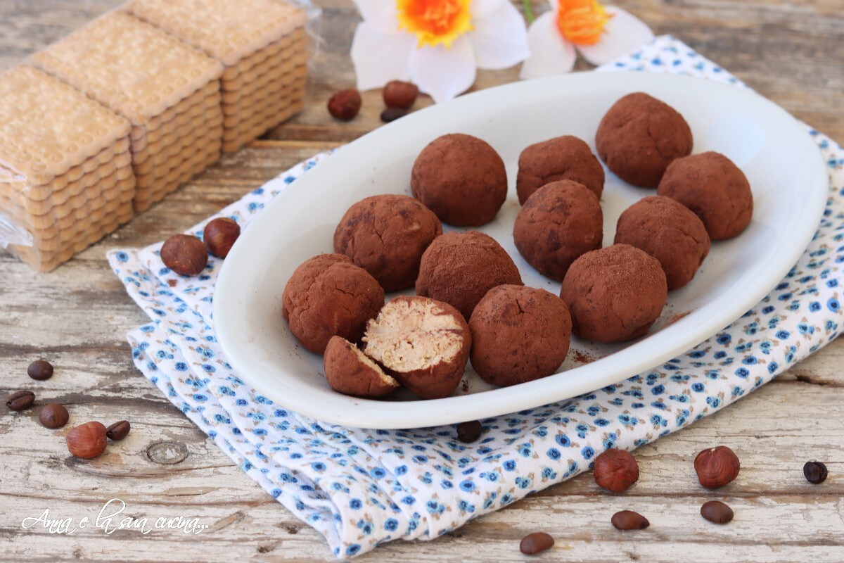 Coffee and Hazelnut Truffles with Yogurt