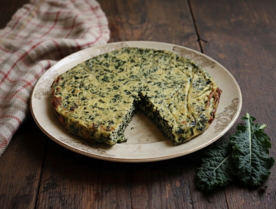 OVEN-BAKED FRITTATA WITH KALE