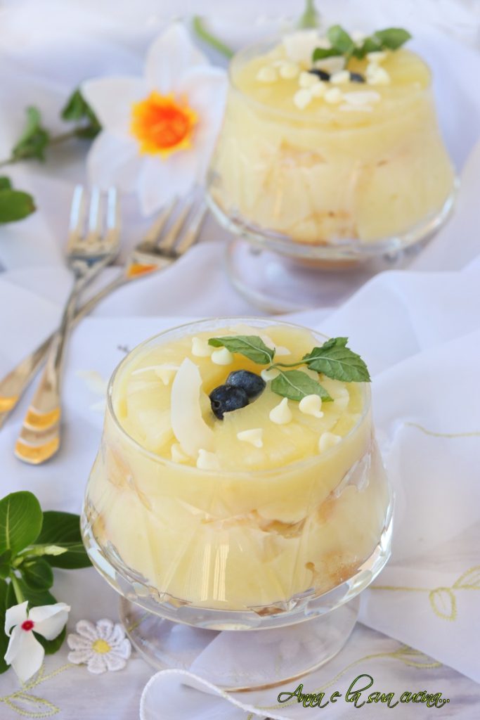 Pineapple Cup with Lemon Cream and Ladyfingers
