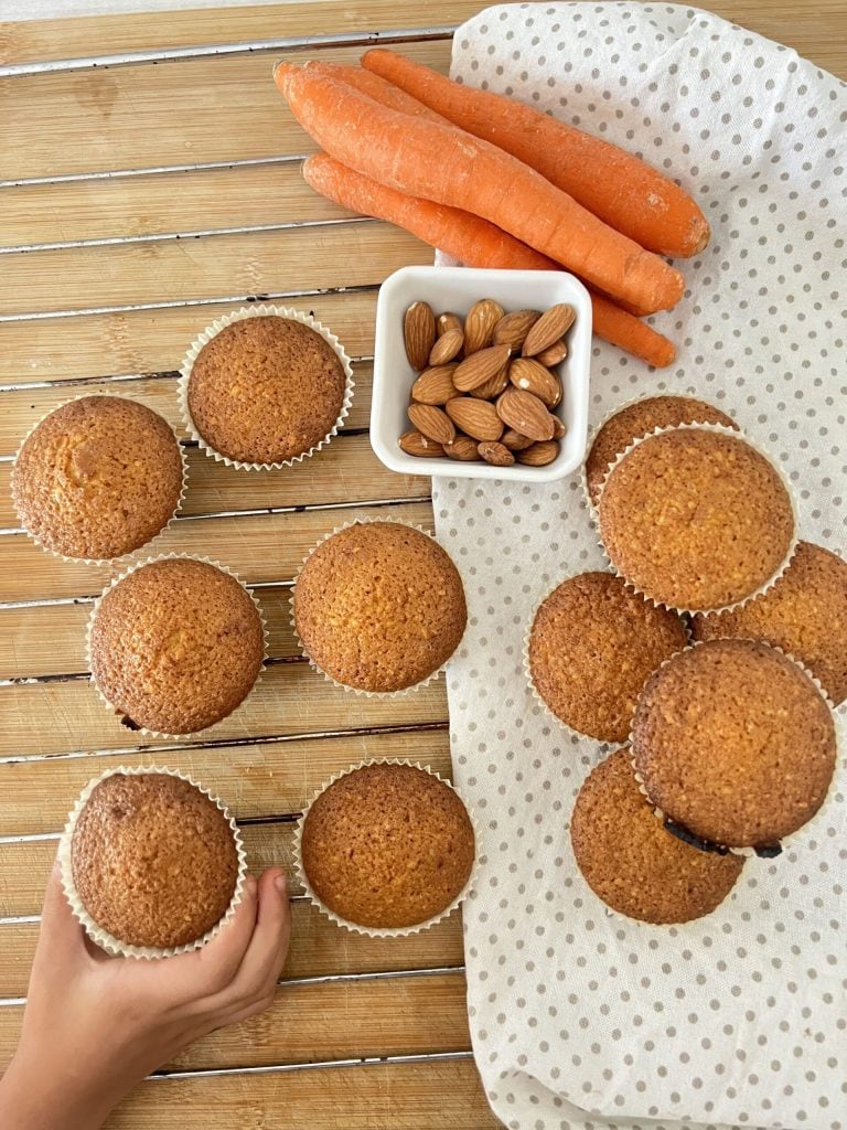 carrot and almond muffins