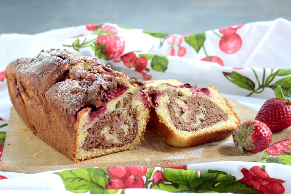 Two-color Strawberry Pound Cake