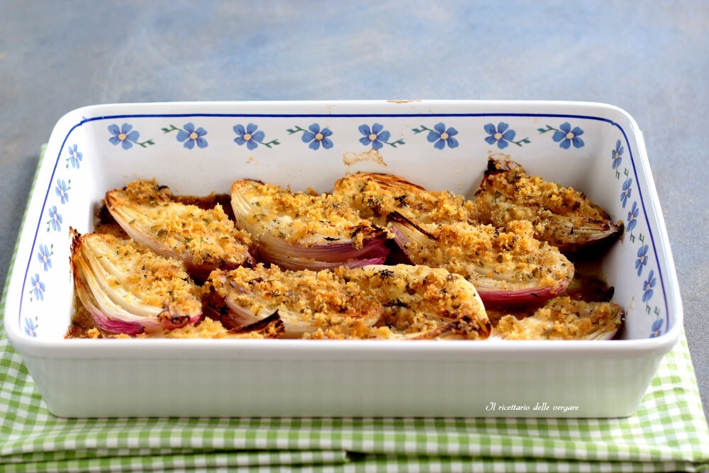 Gratinated Red Onions