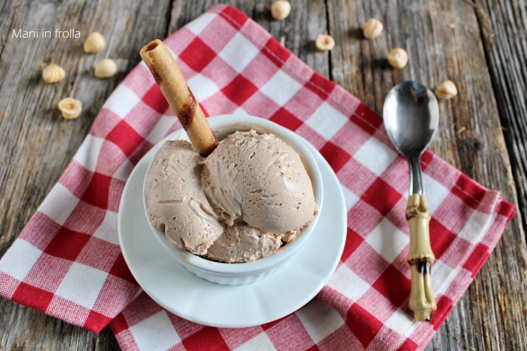 Hazelnut Ice Cream without Ice Cream Maker