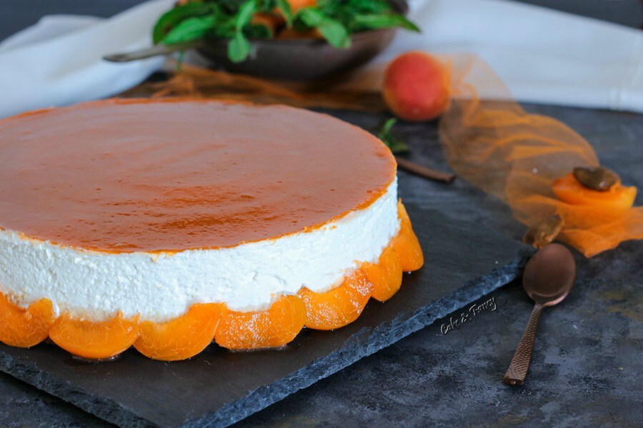 Chilled Yogurt and Apricot Cake