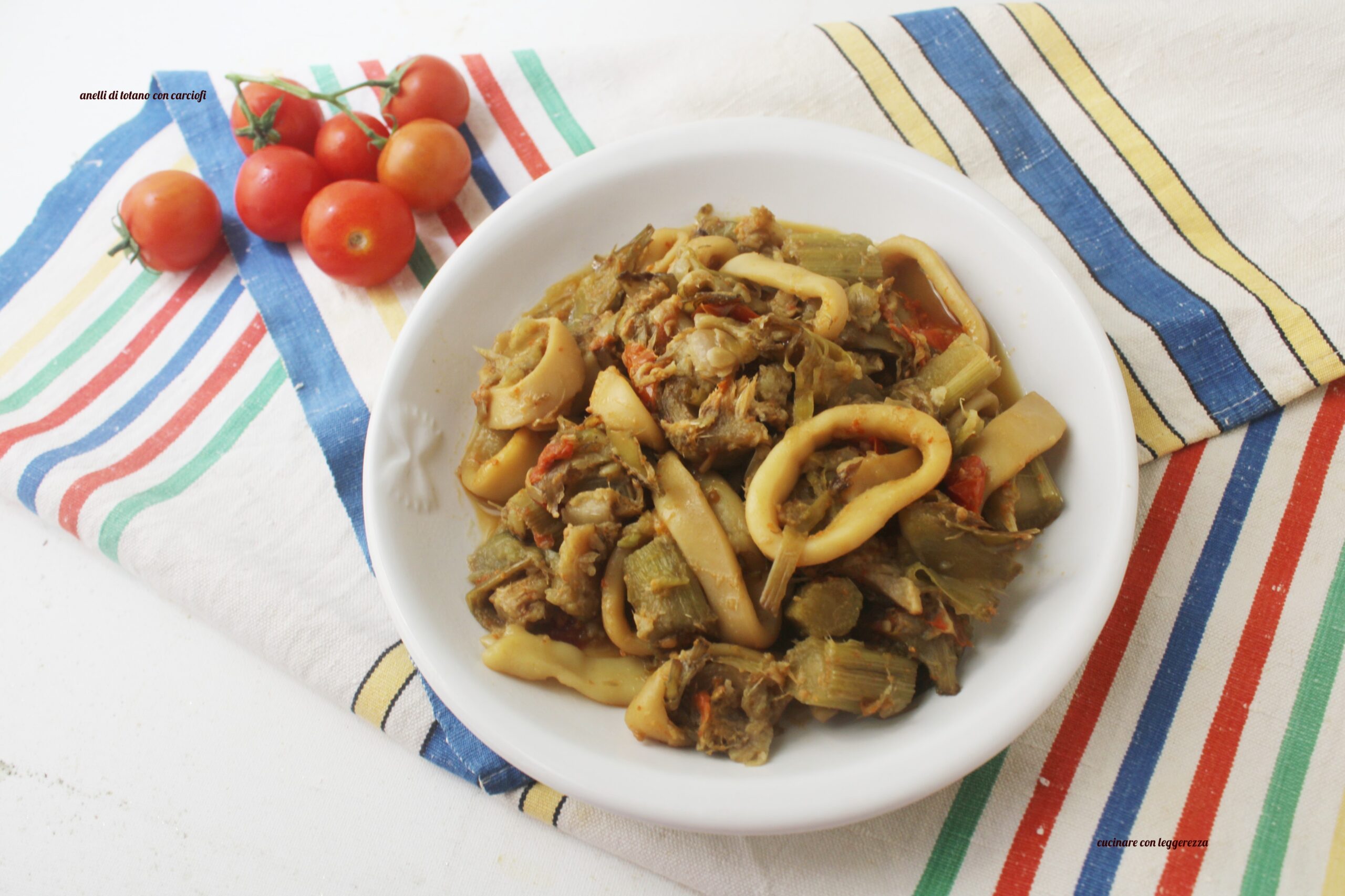 Squid Rings with Artichokes