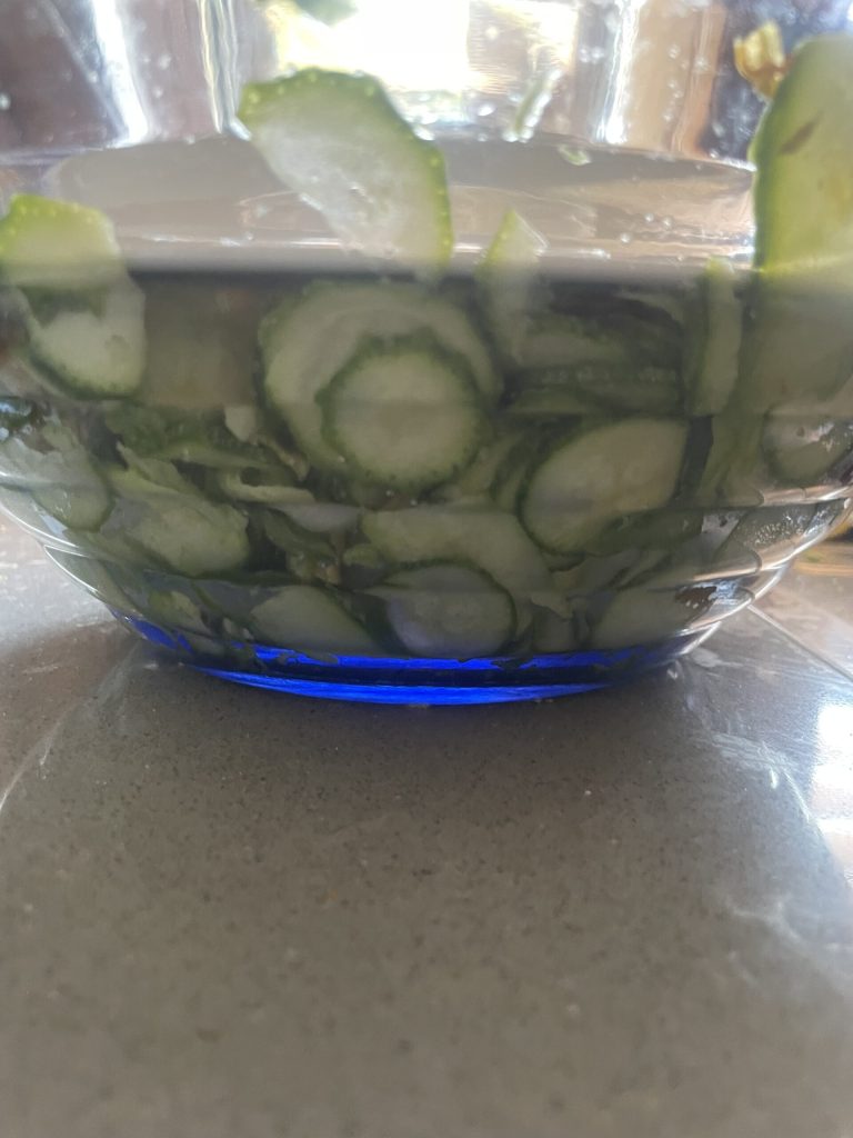 zucchini for the scarpaccia at rest