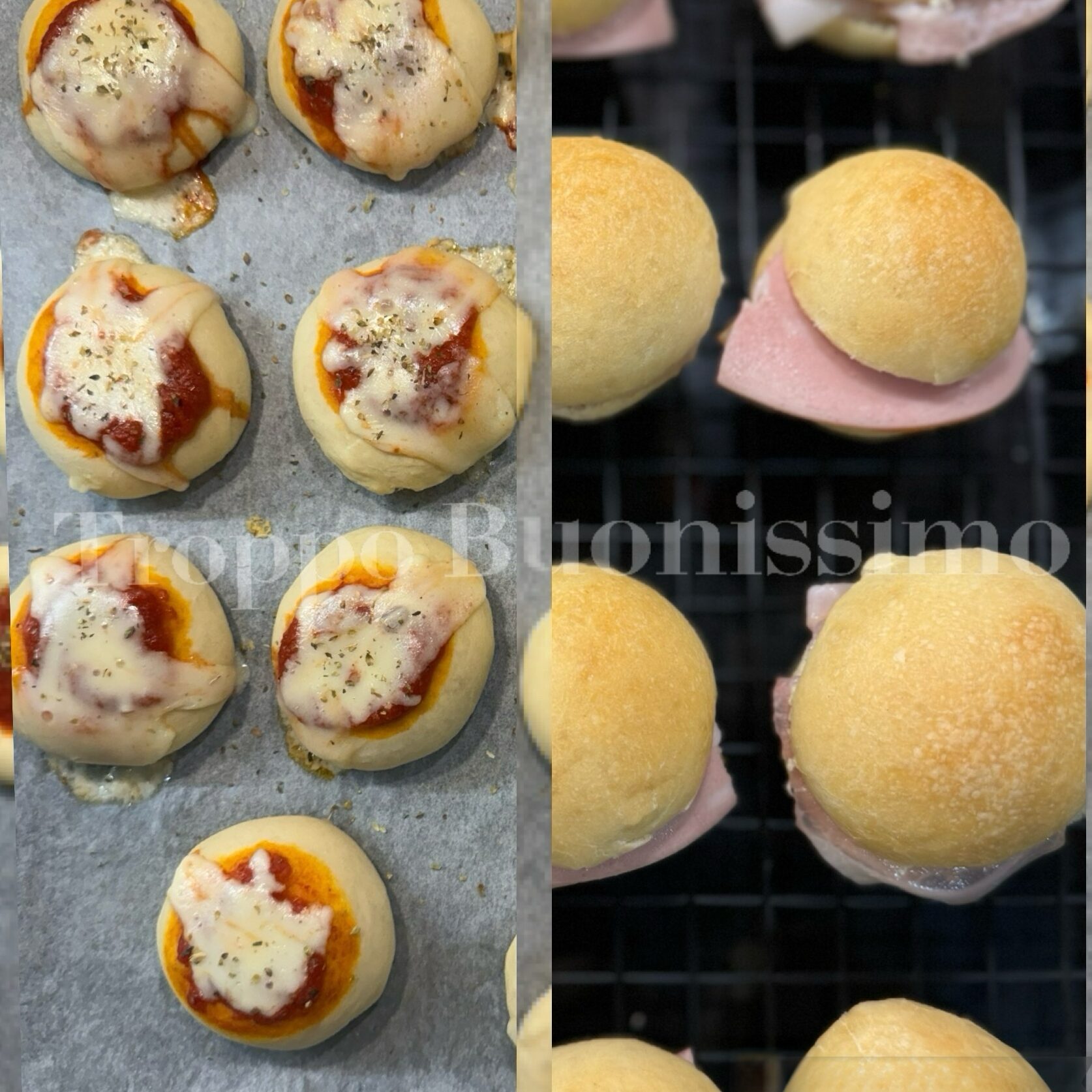 Soft Mini Pizzas and Rolls for Buffet