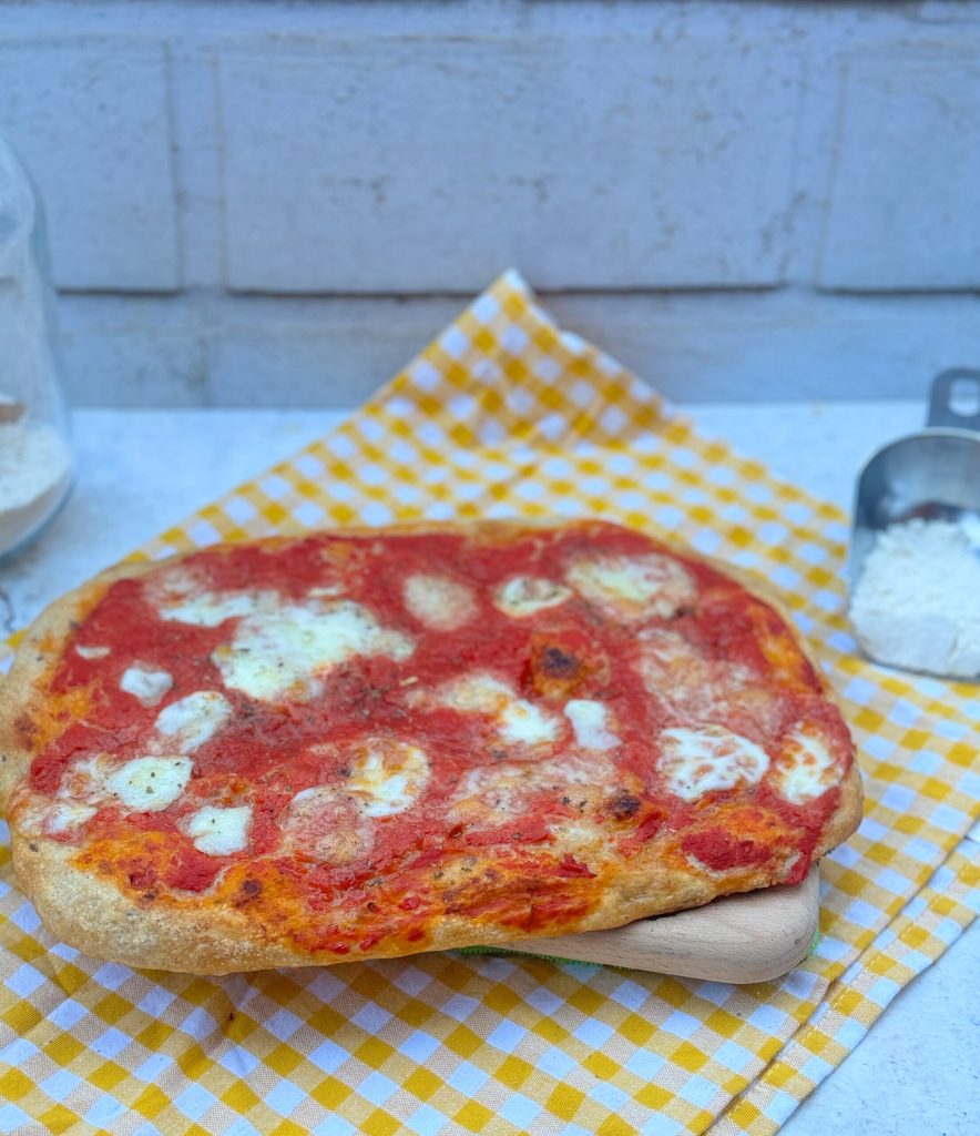 no-knead sourdough pizza