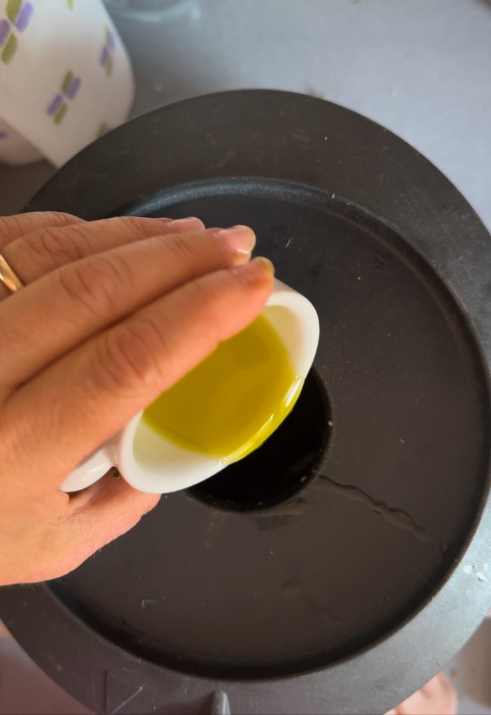 emulsify with the oil