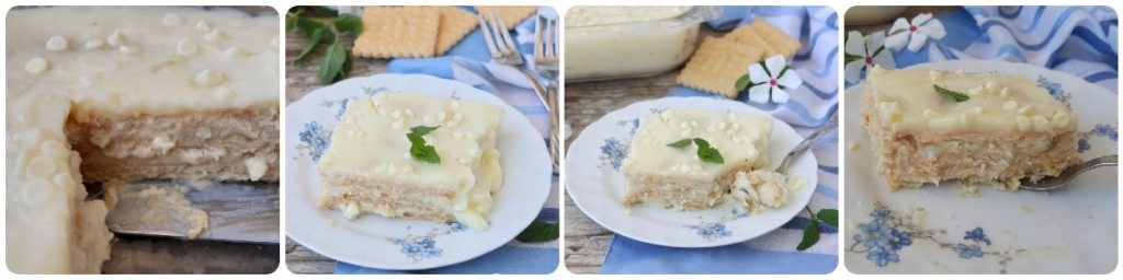 Grandma's Recipe for Dessert with Cream and Cookies