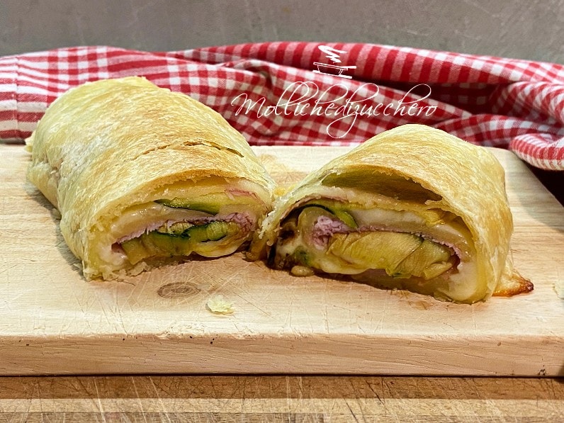 Puff Pastry with Zucchini and Ham in Air Fryer