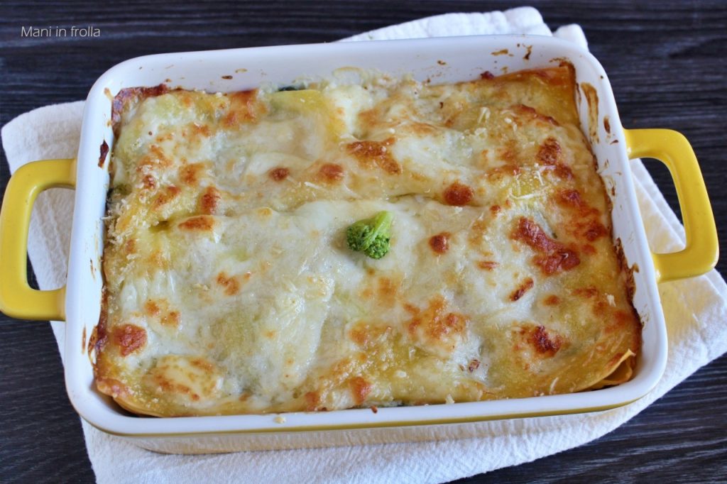 Baked Lasagna with Broccoli Rabe, Sausage, and Cheese