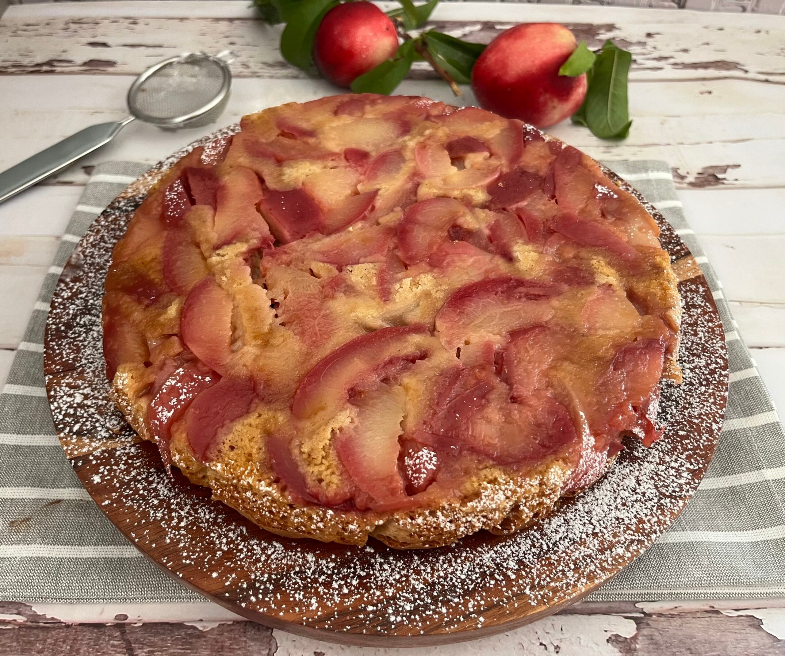 Upside-Down Peach Cake