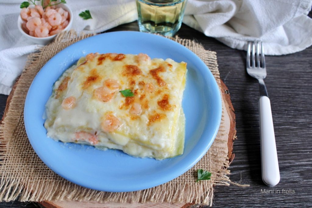 Lasagna with Salmon and Shrimp