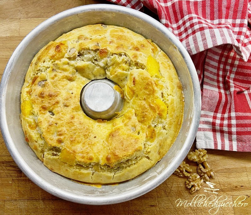 Savory Cheese and Walnut Bundt Cake