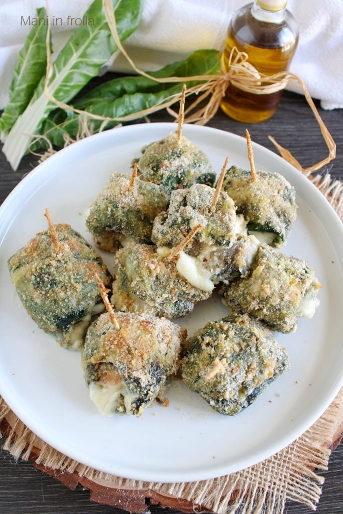 Chard Rolls with Ham and Cheese