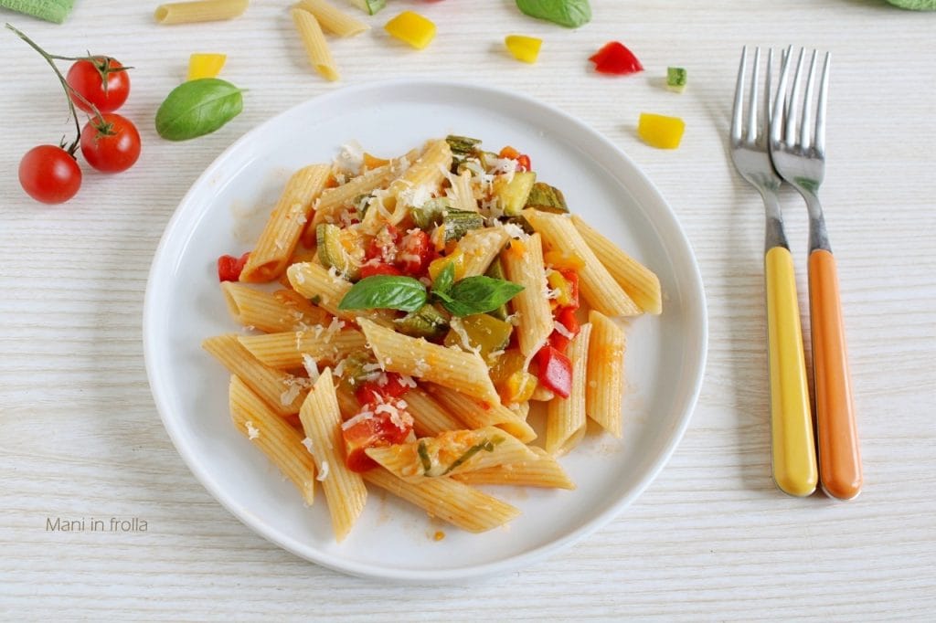 Pasta with Peppers and Zucchini