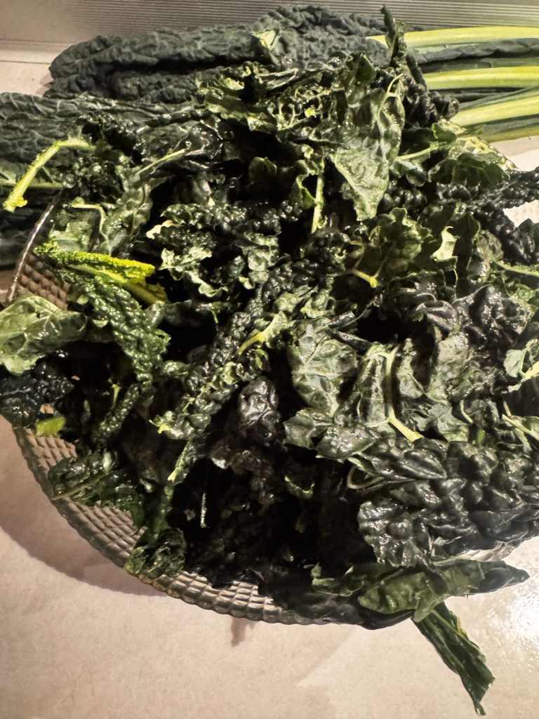 cleaned black cabbage