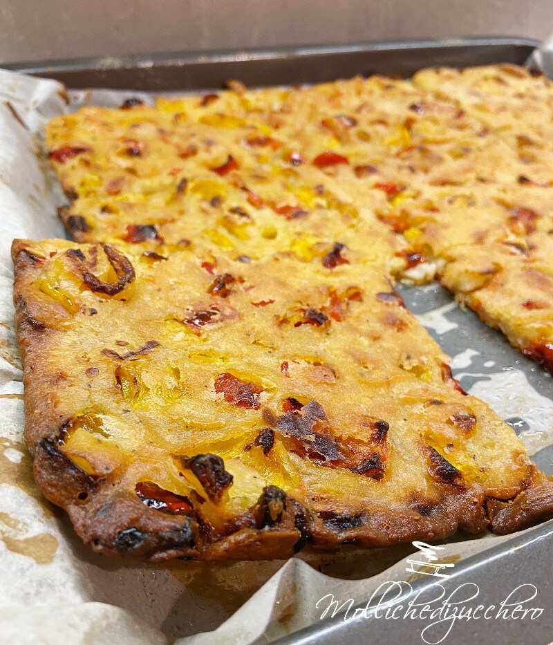 crunchy bell pepper flatbread