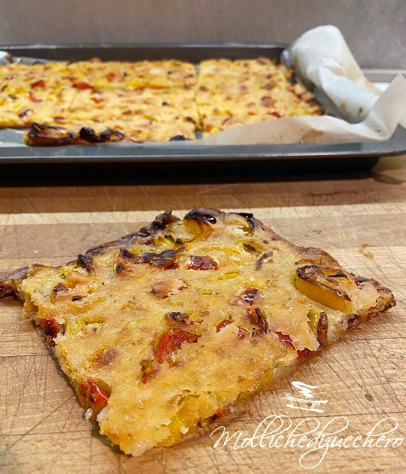 crunchy bell pepper flatbread