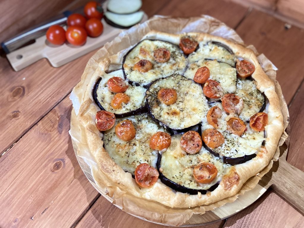 Rustic Pie with Eggplants and Cherry Tomatoes