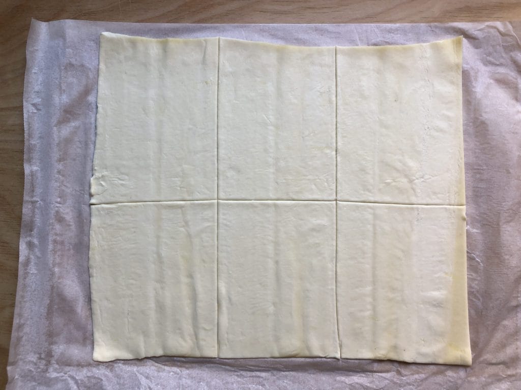 cut puff pastry
