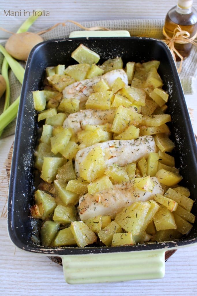 Baked Cod with Leeks and Potatoes