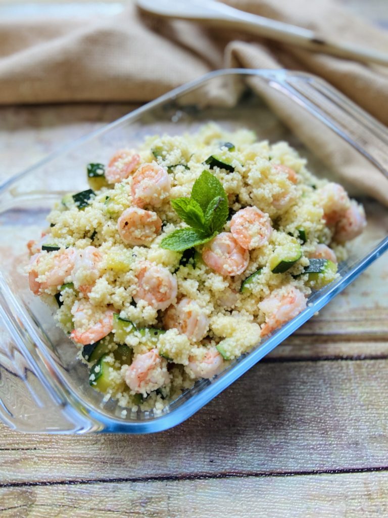 couscous with shrimp and zucchini