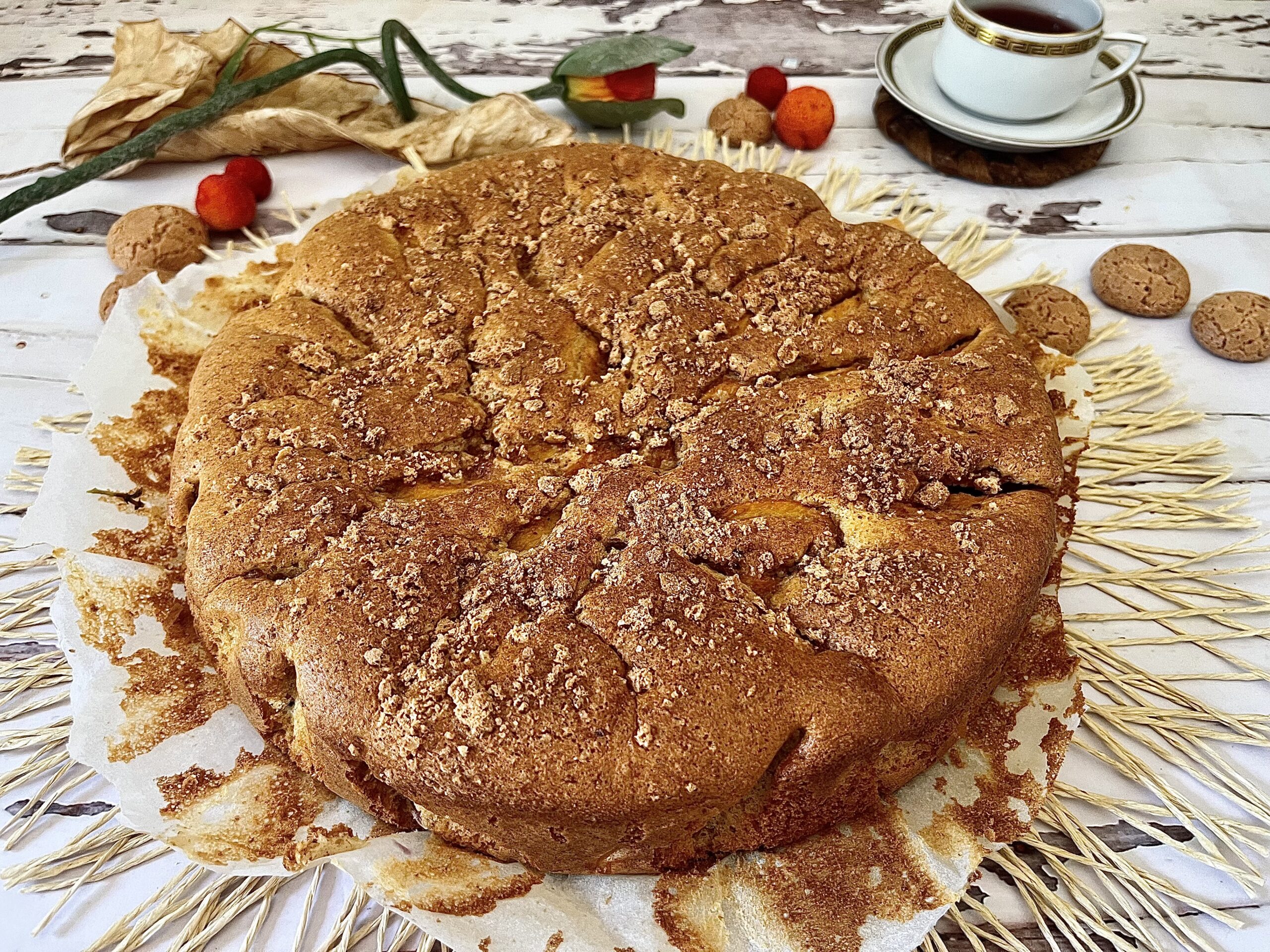 Peach and Amaretti Cake