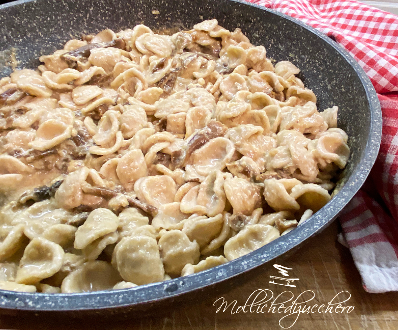 Orecchiette with Taleggio and Porcini