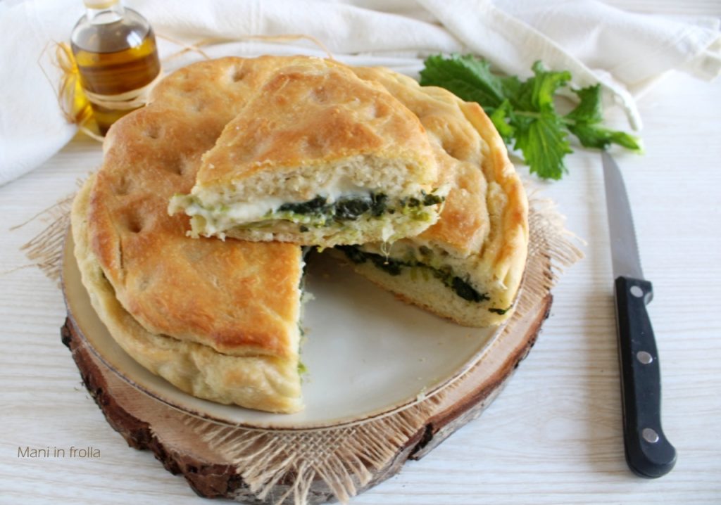 Stuffed Focaccia with Broccoli Rabe