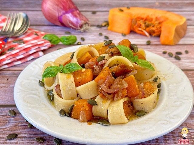 PASTA with PUMPKIN and RED ONIONS from TROPEA