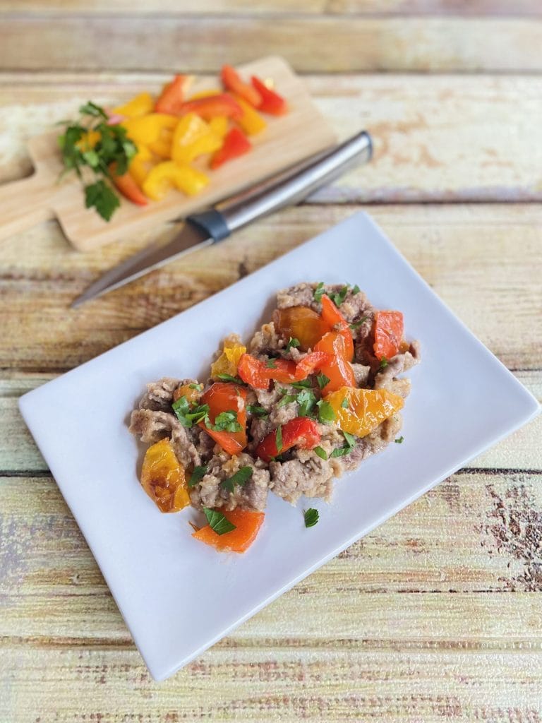 Veal Strips with Peppers