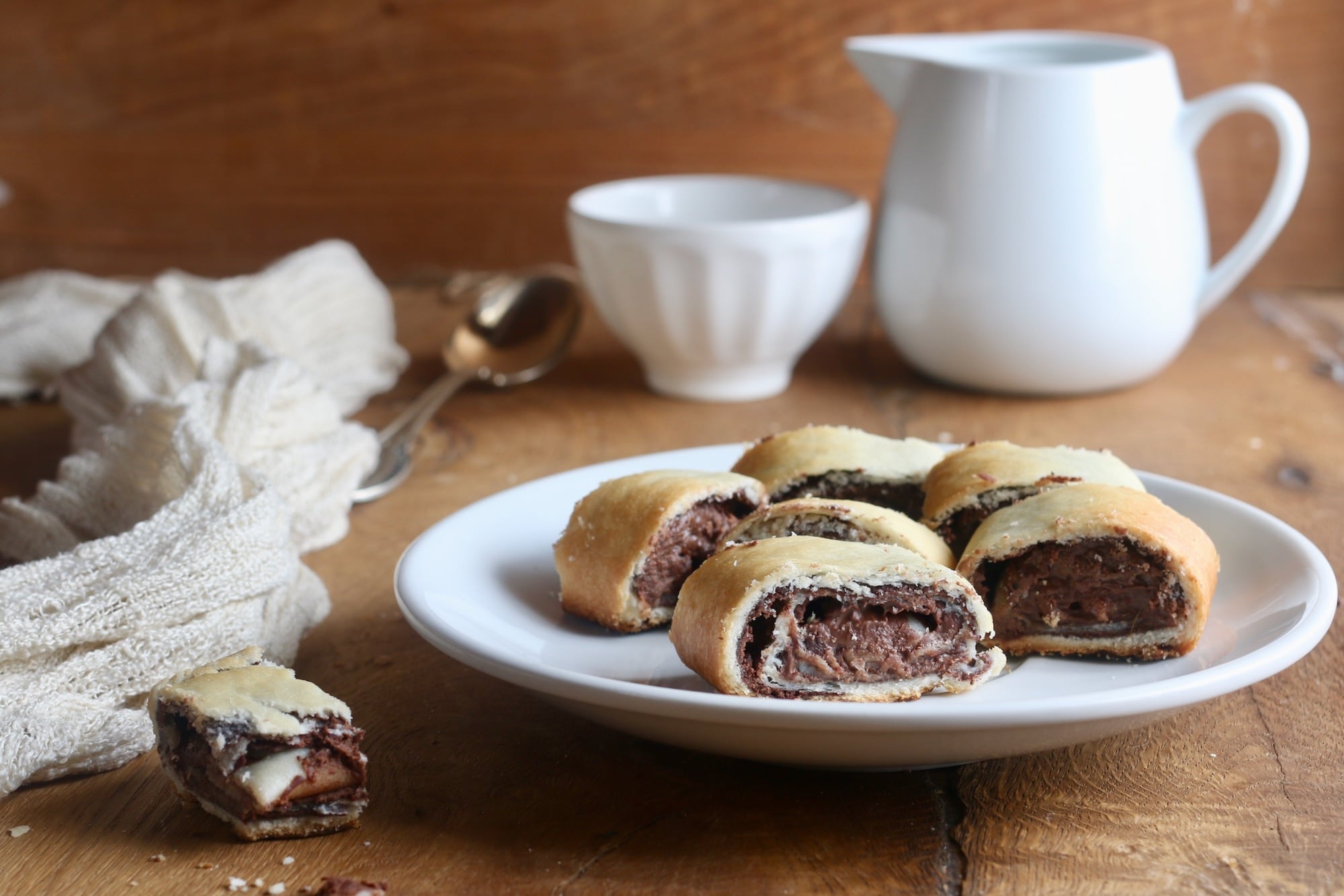 Nutella Shortbread Rolls