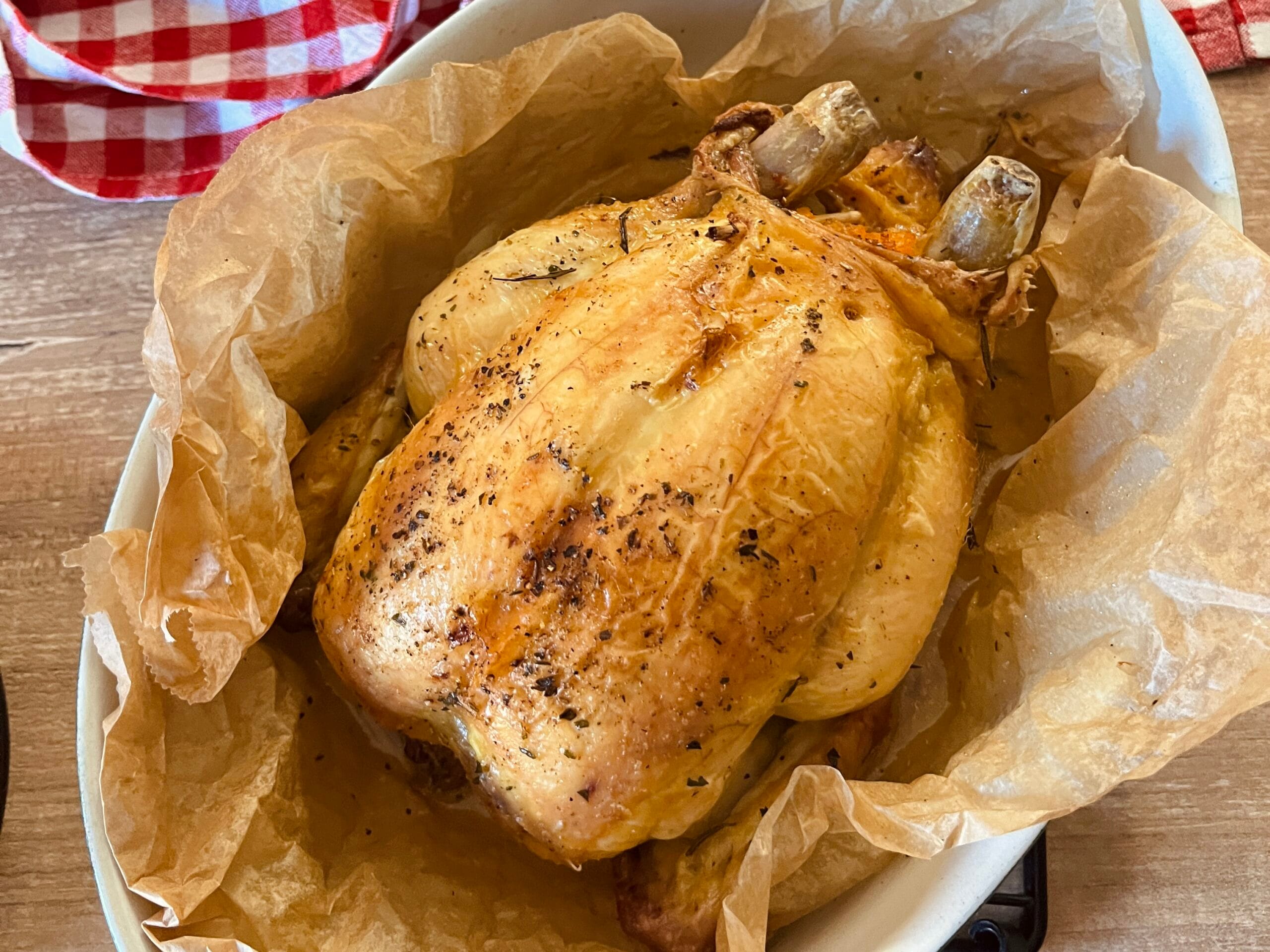 Roast Chicken Stuffed with Pumpkin and Potatoes