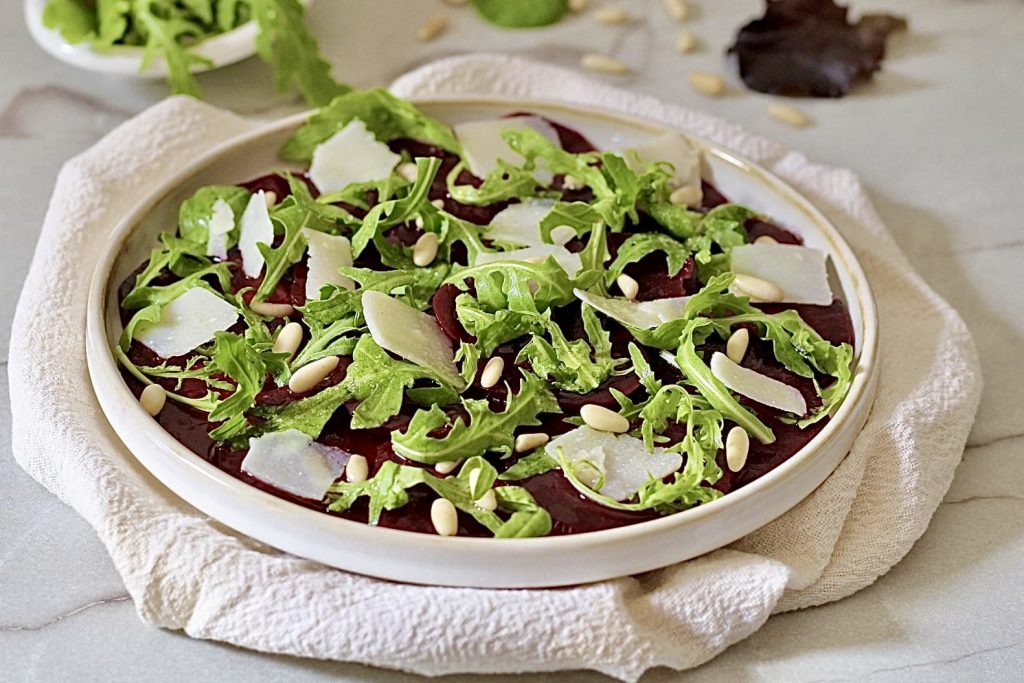 Beet Carpaccio, fresh, light, and flavorful.