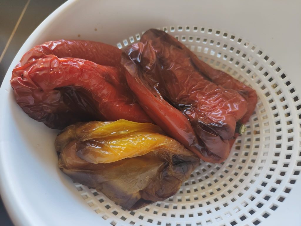 Air Fryer Roasted Pepper Salad