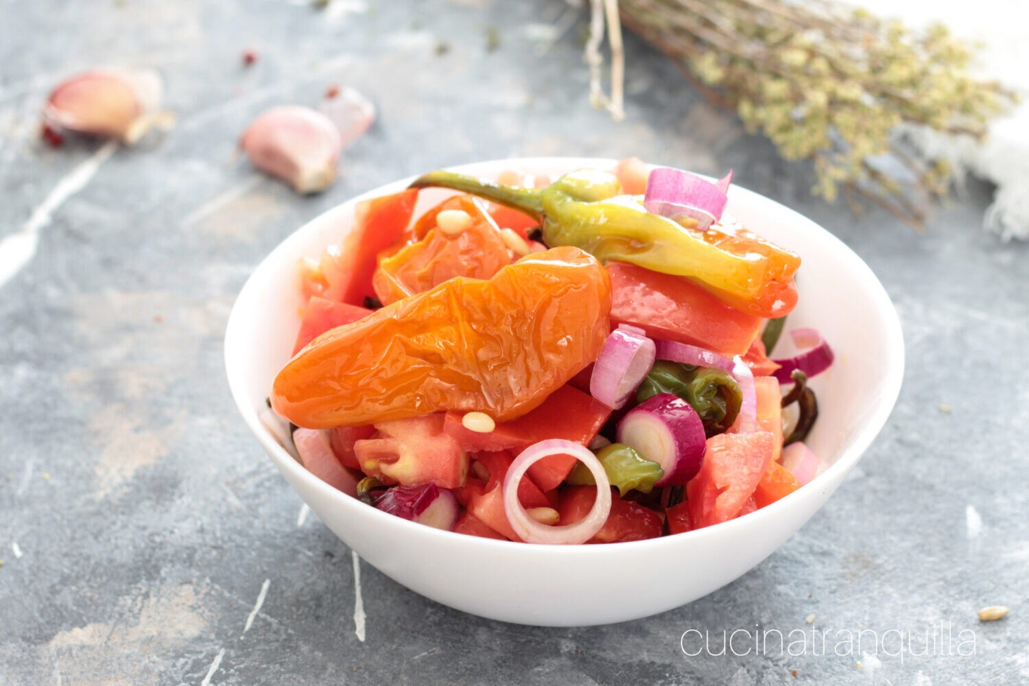 Friggitelli and Tomato Salad