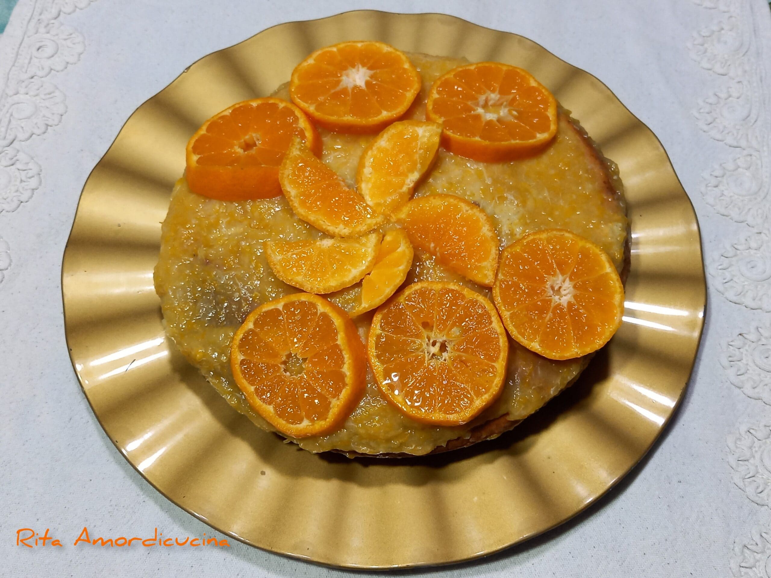 Lemon Cake with Mandarin Mousse