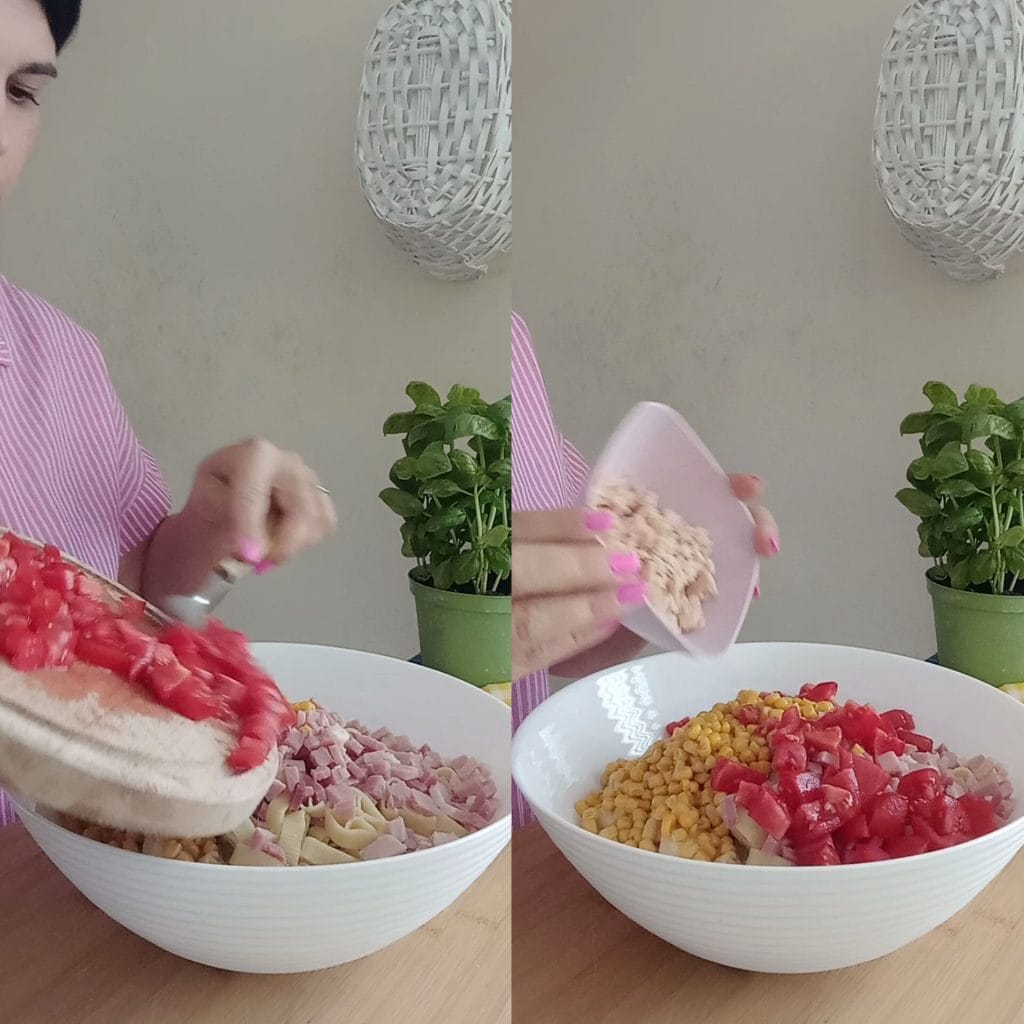 Pasta wheels salad