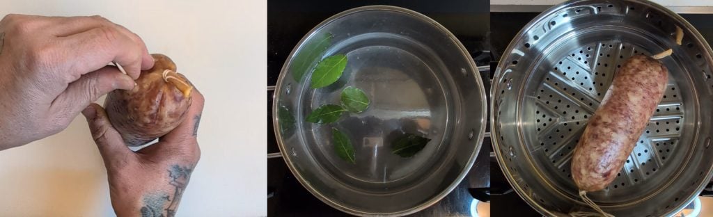 Cotechino in crust with sweet and sour lentils