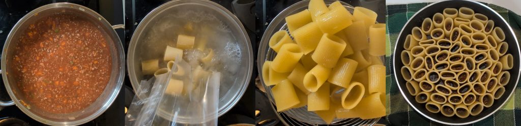 Creamy baked pasta with meat sauce and béchamel