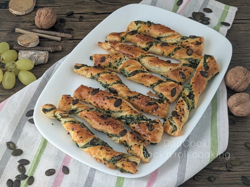 Puff Pastry Breadsticks with Creamy Filling