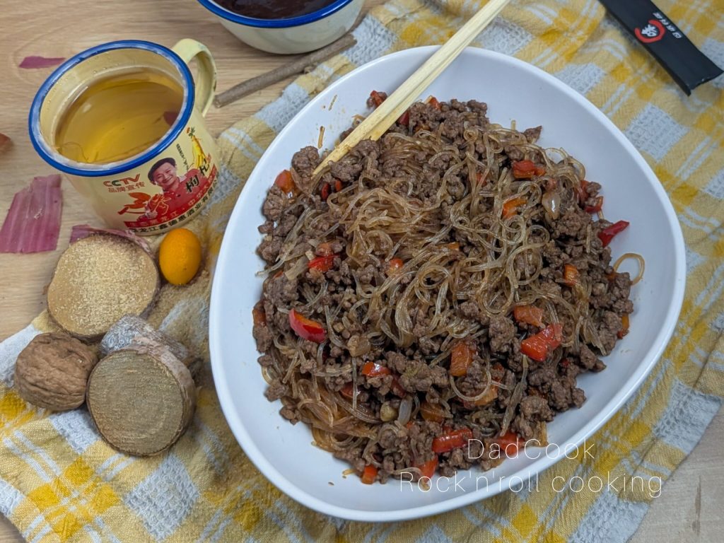 Quick Recipe: Soy Noodles and Ground Meat in Sweet and Sour Sauce