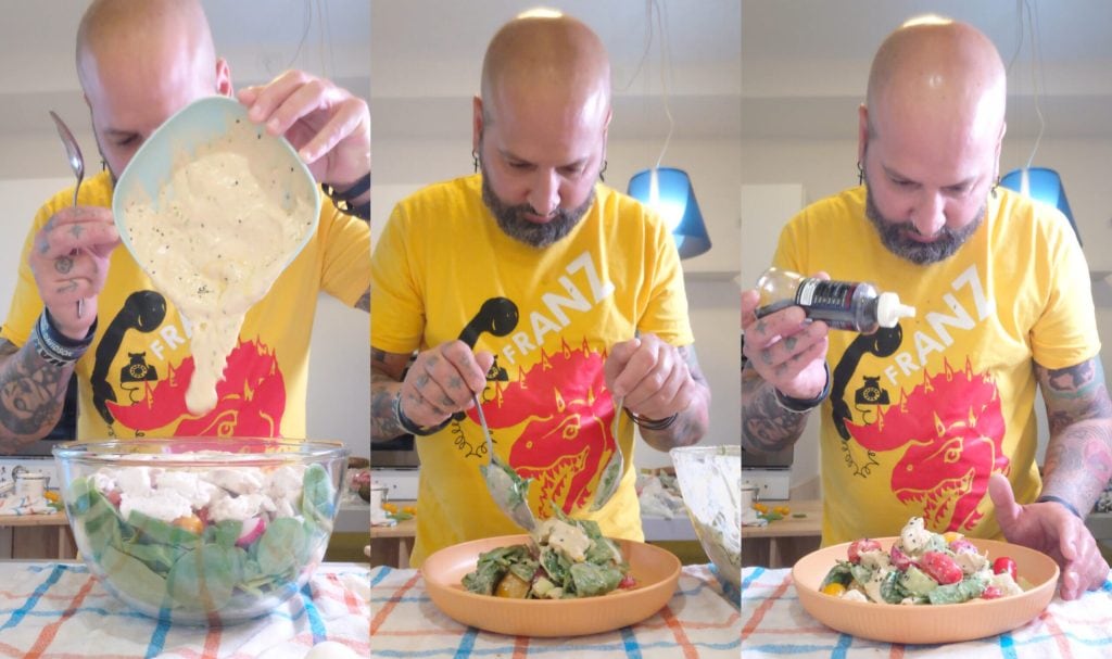 Light Summer Chicken Salad with Yogurt and Miso Dressing