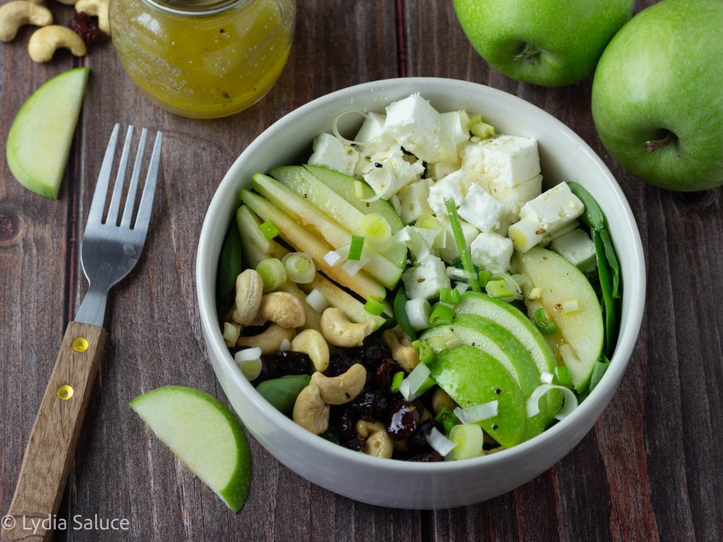 apple and greek feta salad