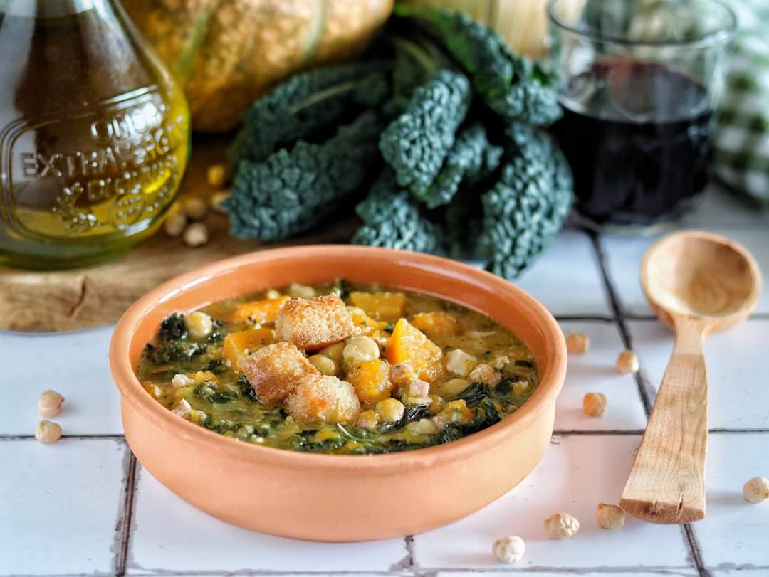 Kale, Pumpkin, and Chickpea Soup