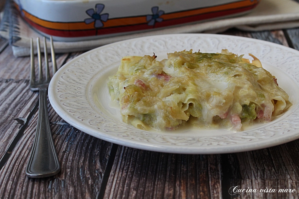Lasagna with Savoy Cabbage and Speck